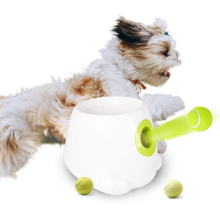 ALL FOR PAWS Dog Ball Launcher AutomaticAutomatic Ball Launcher for DogsBall Thrower for DogsDog Toys InteractiveIncludes 3pcs Tennis Balls for Dogs