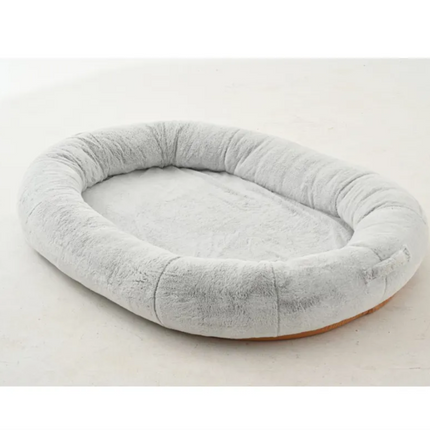 Oversized Light Gray Human-Dog Bed